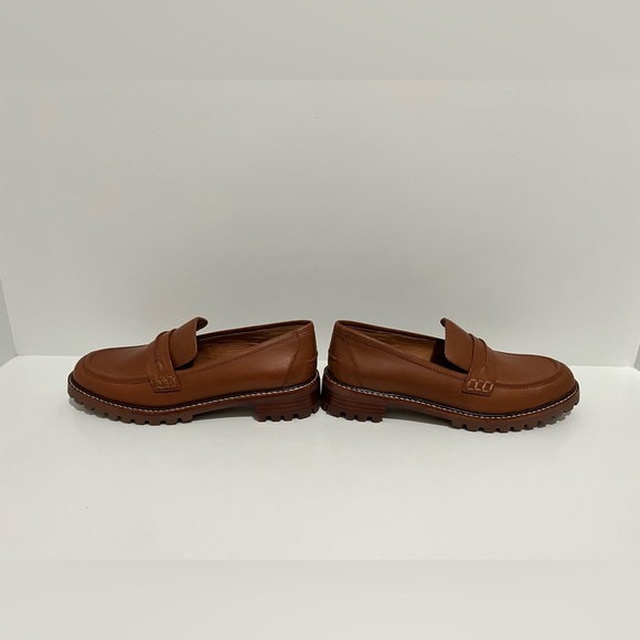 Madewell Corrine Lugsole Loafer in Dried Maple leather size 8 NEW preppy 90s - Picture 4 of 11